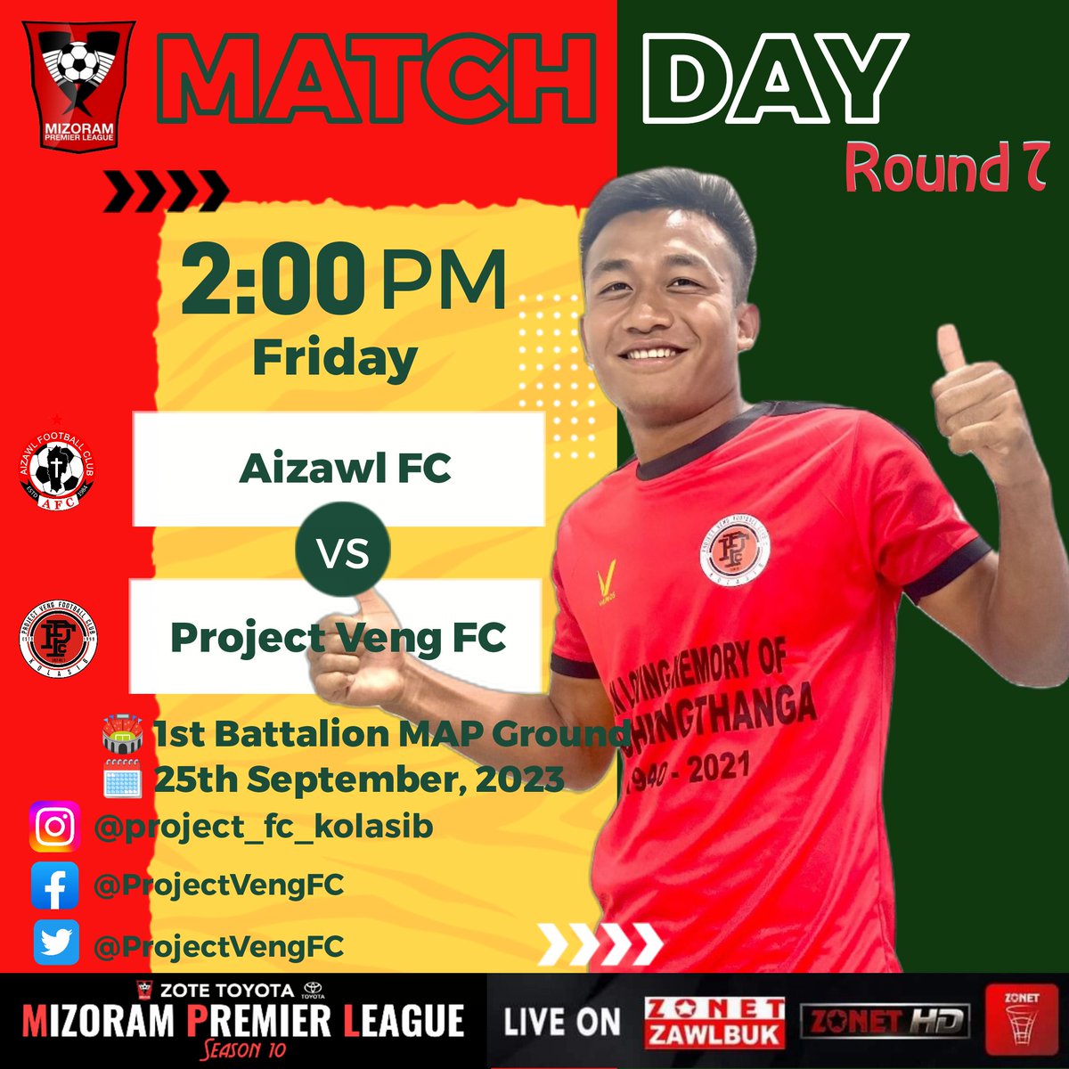 ProjectVengFC's tweet photo. Clash against Aizawl Titans.. Match Day ahead.. Are you ready!?

Ref: https://t.co/sjYXLNGjGA https://t.co/r6WHJNmQOr