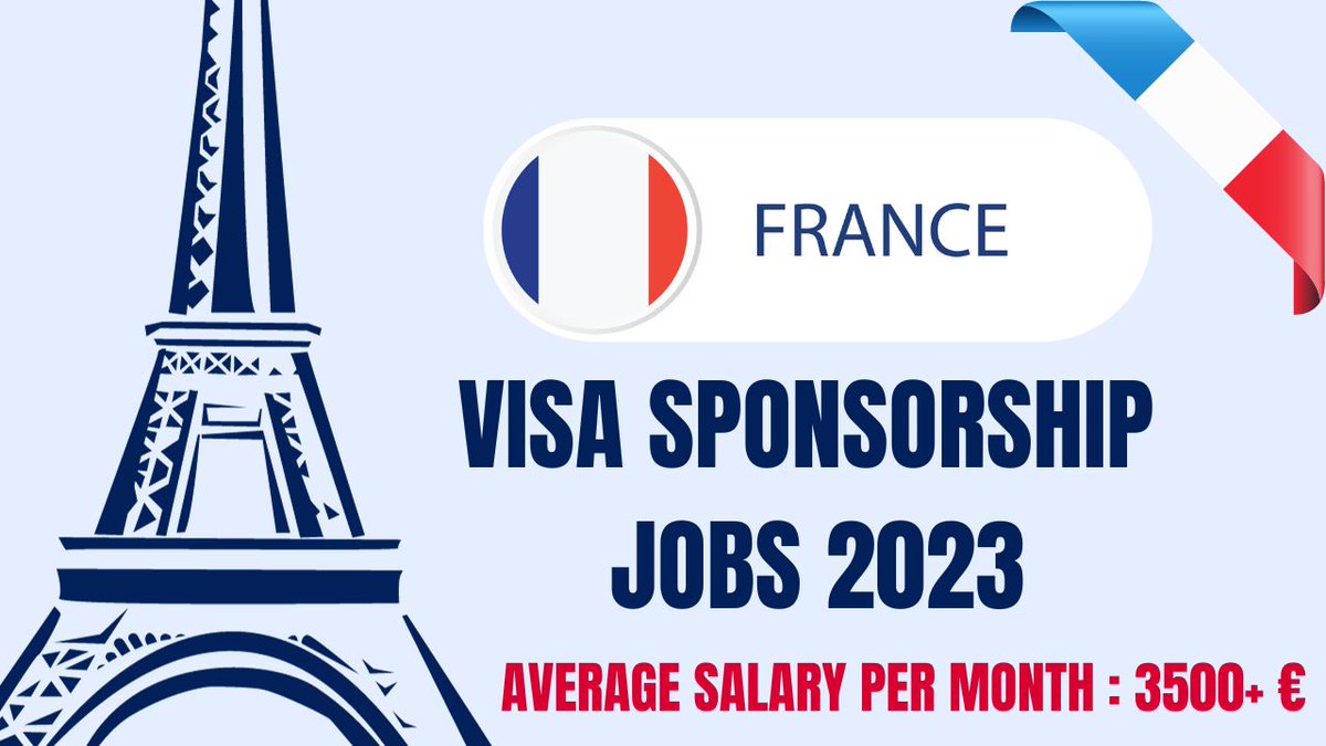 scholarshipcsc's tweet photo. France Visa Sponsorship Jobs 2023: Working in France
Details: https://t.co/hKTwrTaxXx
#WorkinFrance https://t.co/hxxBqRkDKK