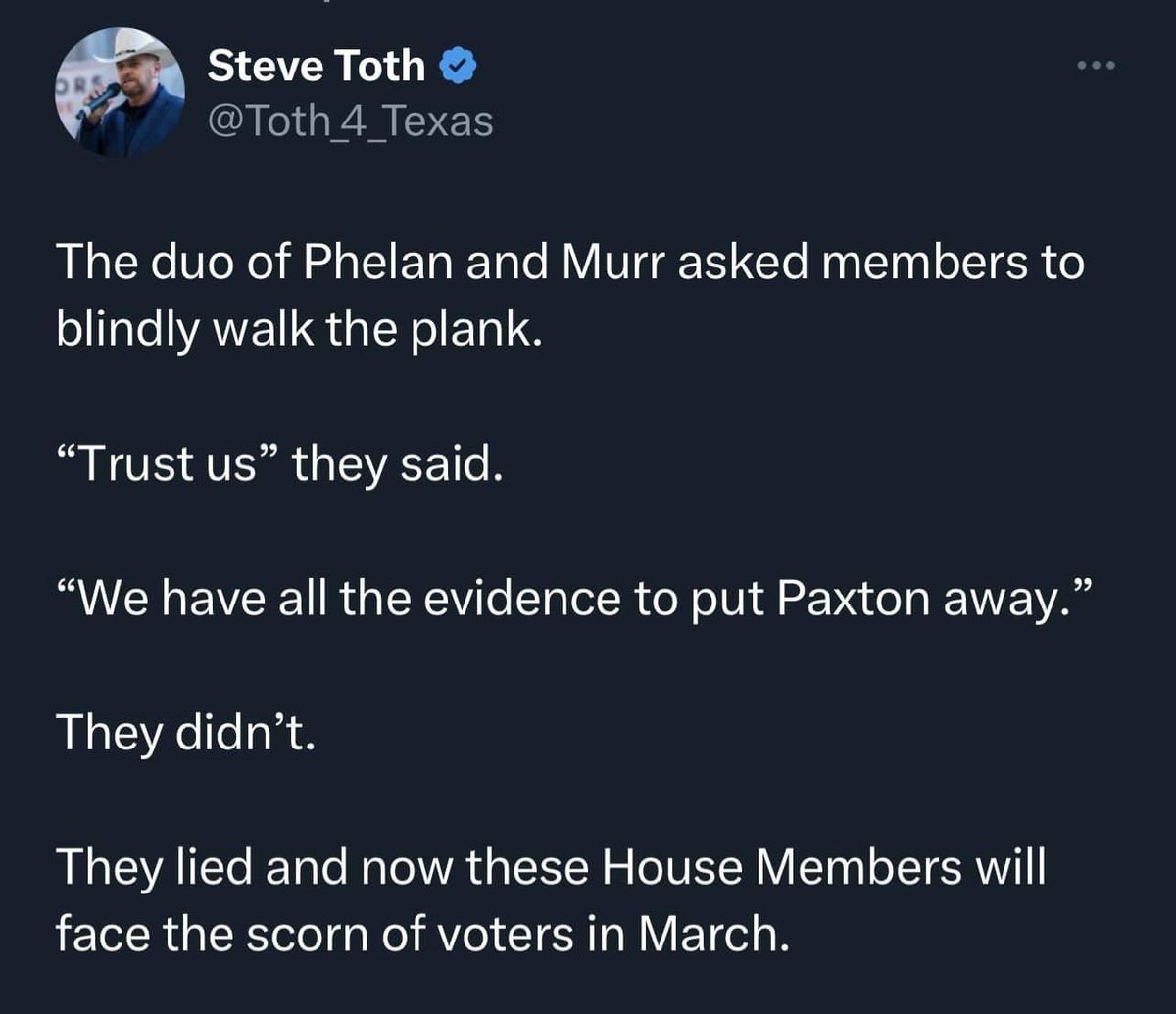 Michellebbz's tweet photo. “A long walk on a short plank.” #txlege #resignPhelan #impeachmurr #DrunkDade https://t.co/48ffcNBrYq