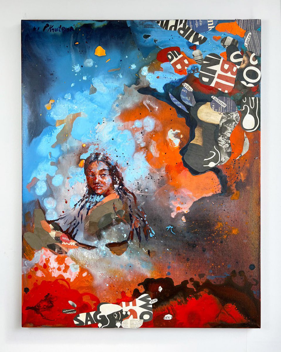 Central work in my exhibition “Bayan-syly”. Acrylic, collage.
#NFTCommunity #artist