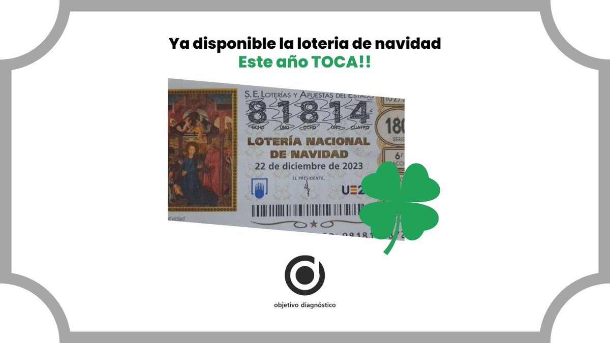 La Lotería Navidad que saldrá premiada YA DISPONIBLE #objetivodiagnostico #objetivodiagnóstico #loterianavidad #loteriasolidaria