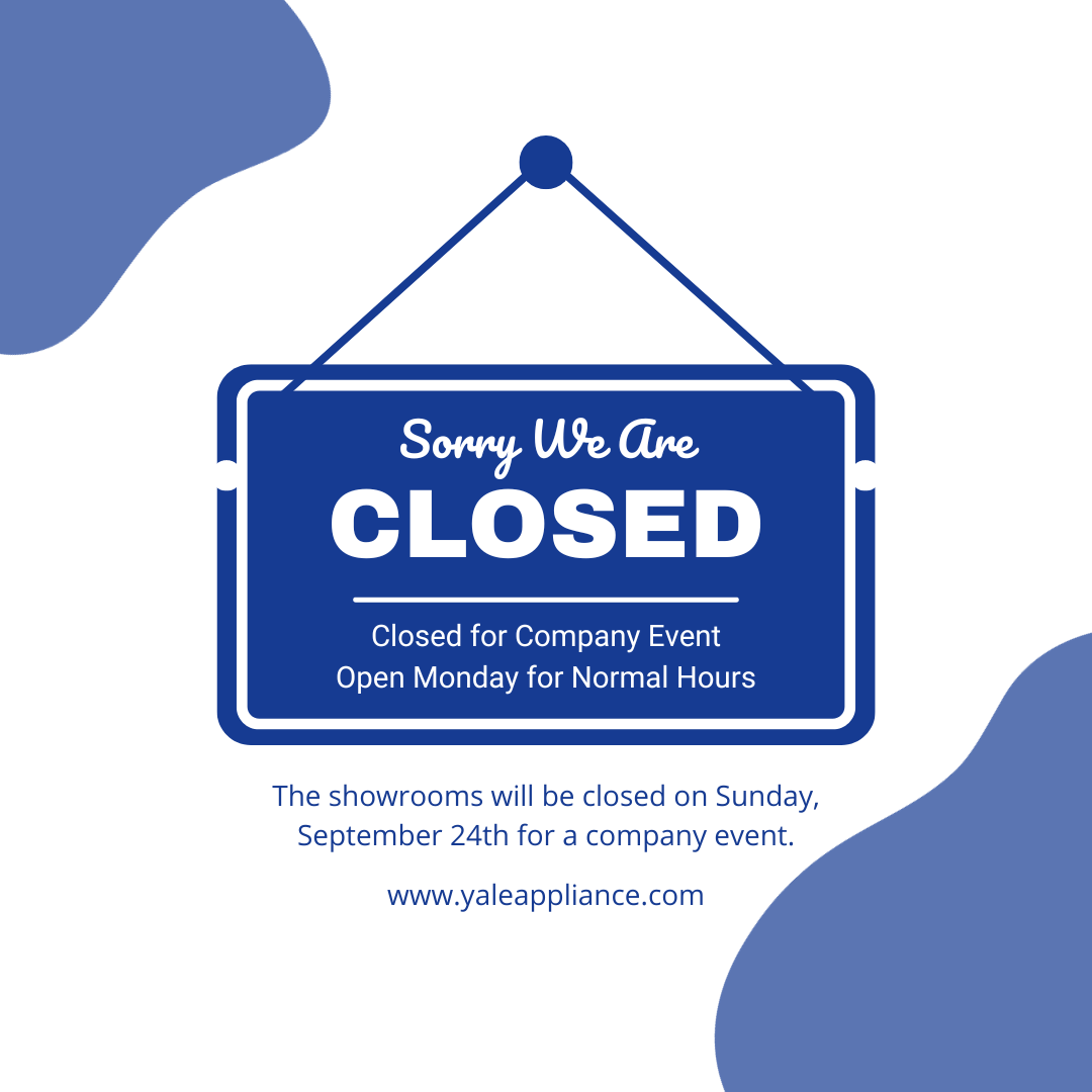 ⚠️The showrooms will be closed today for a company event. Please visit our website to shop or submit service requests and we'll be open Monday for normal business hours. Have a great day!