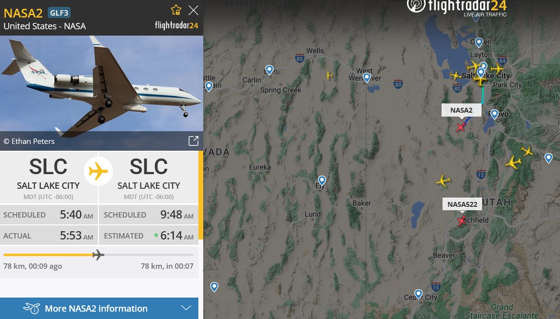 Tilman Plan4Risk (@tilmanplan4risk) on Twitter photo NASA aircraft on the go over Utah to aid in the effort of retrieving asteroid dust dropped by the OSIRIS-REx asteroid mission. <a href="/TheIntelFrog/">TheIntelFrog</a> <a href="/ameliairheart/">Amelia Smith</a> nasa.gov/press-release/… NASA aircraft on the go over Utah to aid in the effort of retrieving asteroid dust dropped by the OSIRIS-REx asteroid mission. <a href="/TheIntelFrog/">TheIntelFrog</a> <a href="/ameliairheart/">Amelia Smith</a> nasa.gov/press-release/…