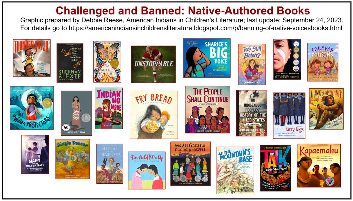 The latest addition to the log of children/YA bks by Native writers that have been challenged/banned is Andrea L. Rogers (Cherokee) book, MARY AND THE TRAIL OF TEARS. Details: …ansinchildrensliterature.blogspot.com/p/banning-of-n… Please share this information in your networks.