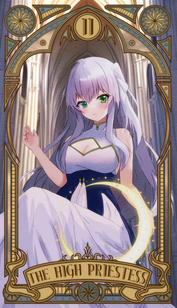 KaiserVRChat's tweet image. #むむファンかっぷ #第5回
お題「タロットカードになった自分」

フレに聞いたところ、High priestess っぽいとのことだったので、それで描きました。