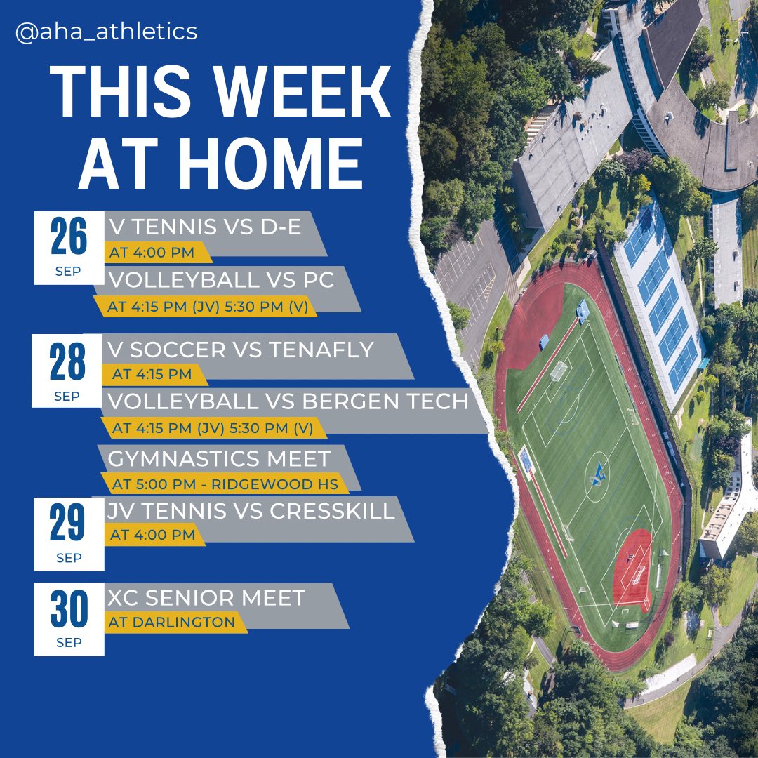 AHA_Athletics's tweet photo. Here’s where you can find our Angel Athletes this week!
The BCWCA tennis county tournament has been rescheduled to 9/30 & 10/1, 8am at NVOT!
#goangels #bignorth #bcwca https://t.co/DVVjHNKClP