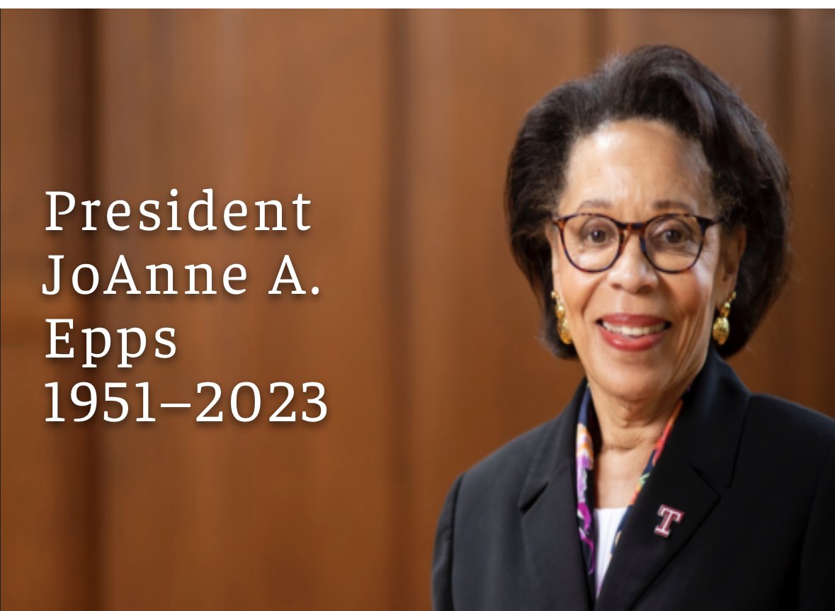 mrbexperience's tweet photo. This week will be a difficult time as we say goodbye to President JoAnne A. Epps and Constance E. Clayton. These amazing women were giants in education and beacons for change. Let’s honor their life and legacy by promoting equity in education and serving Philadelphia. https://t.co/45tQGkdmrb