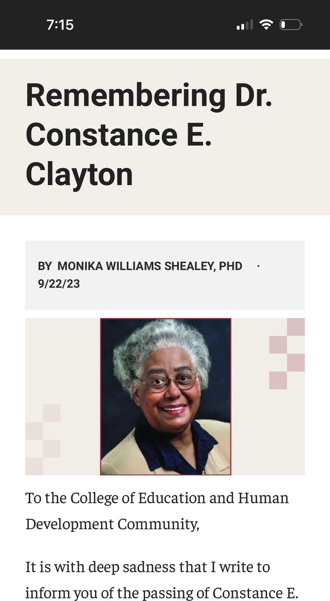 mrbexperience's tweet photo. This week will be a difficult time as we say goodbye to President JoAnne A. Epps and Constance E. Clayton. These amazing women were giants in education and beacons for change. Let’s honor their life and legacy by promoting equity in education and serving Philadelphia. https://t.co/45tQGkdmrb