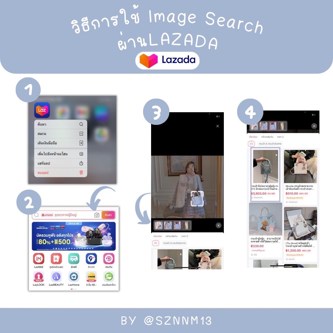SZNNM13's tweet photo. 💙 รีวิว Image Search จาก Lazada 💙 

เพียงแค่เข้าแอพลาซาด้า กดไอคอนตรงรูปกล้อง เลือกรูปไอเทมที่เราอยากค้นหา เท่านี้ก็จะเจอไอเทมที่เราต้องการแน้ว 💪🏻

รีวิว Image Search มีข้อดีเยอะมาก ใช้งานง่ายสะดวกสบายสุดๆ ไม่ว่าไอเทมที่เราต้องการจะเป็นแบบไหน เพียงแค่มีรูปเรฟ แอพ Lazada เค้าก็หามาให้ได้หมดเลยน้า มีครบจบแค่ที่แอพนี้แอพเดียว ไม่ต้องไปหาที่ไหนเลย เป็นฟังก์ชั่นที่สายช็อปต้องถูกใจแน่ๆเพราะสามารถค้นหาไอเทมได้หลายอย่างทั้งแบบที่เราต้องการและแบบคล้ายคลึงกัน ทั้งยังสามารถเลือกกำหนดราคาเองได้ด้วยว่าเราสะดวกแบบไหน ไอเลิ้บฟังก์ชั่นนี้ที่สุดเลย 🫶🏻

นอกจากมี Image Search ที่ใช้งานง่ายแล้ว ใน LazLOOK ยังมีเสื้อผ้าเครื่องแต่งการให้ช็อปอีกเพียบเลยน้า 👒👜👗👠💄

และยังมีสิทธิประโยชน์แบบจุกๆให้ด้วย

💝 โค้ดส่วนลดส่งฟรีทั้งปี✨
💝 คูปองเงินคืนสูงสุด 15-30%✨
💝 แล้วยังมีส่วนลดมากมายจากร้านค้าในแอพ Lazada ด้วยน้า

💖 ไอเทมจาก LazLOOK ที่อยากใส่ไปคอน 💖#ZeeNuNewAnotherLifeConcert 💃🏼

ขอแต่งสไตล์ลูกคุณหนูคุณใจไปหาซีนุนิวก็แล้วกันค่ะ ได้ชุดสวยถูกใจจาก LazLOOK แล้ว เลยอยากใส่ไปอวดซีนุนิว ชุดพร้อมพร้อบพร้อมกำลังใจพร้อม เหลือแค่ได้บัตรจาก Lazada แน้ว 🤲🏻🥺

🫧 อยากบอกว่านอกจากฟังก์ชั่นดีๆส่วนลดจุกๆและโค้ดส่งฟรีจาก Lazada แล้ว สินค้าของเค้าก็ราคาน่ารัก คุณภาพดี คุ้มค่ากับราคามากๆ เหมาะกับสายช็อปสุดๆไปเลย ✨

💖 อยากขอบคุณ Lazada มากๆที่คอยจัดกิจกรรมดีๆแบบนี้ให้แฟนคลับได้ร่วมสนุกลุ้นรับของรางวัลกันตลอด 💙

💙 ขอขอบคุณที่สนับสนุนซีนุนิวมาตลอดด้วยนะคะ เป็นแบรนด์ที่น่ารักมากๆเลย ดีใจที่ซีนุนิวได้ร่วมงานกับ Lazada ค่ะ 💖

#ZeeNuNewAnotherLifeConcert 
#LazLOOKxZeeNunewTicket