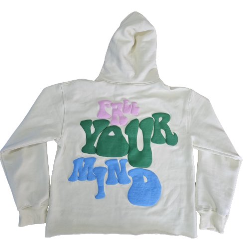 different_db's tweet photo. who’s ready? Hoodies reconstructed for puff print backing and raw hem bottom 👀 https://t.co/8hF4ZhIWws