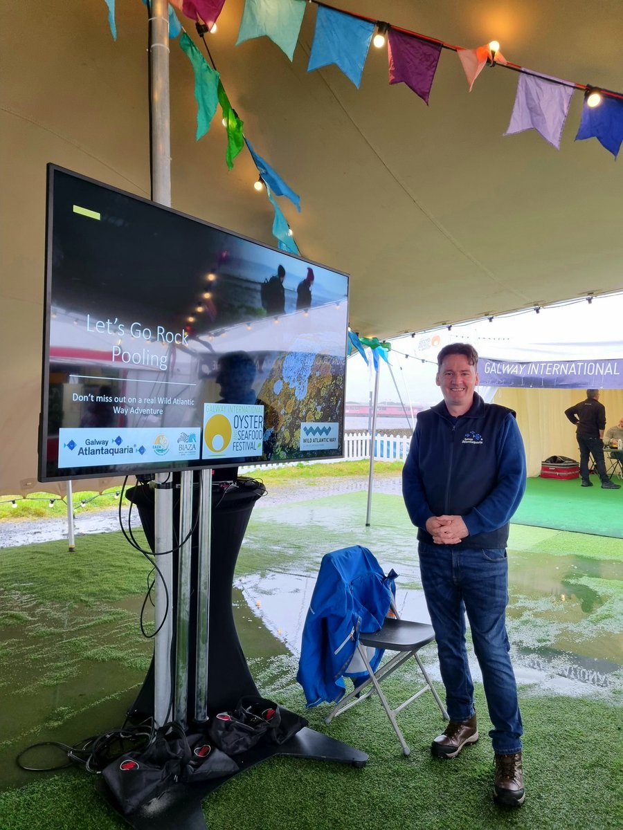 GalwayAquarium's tweet photo. Delighted to speak about the wonder of life in the Rockpools of Grattan Beach. Thanks to @galwayoyster for inviting us. #SoftDay https://t.co/bXXNVvYy3N