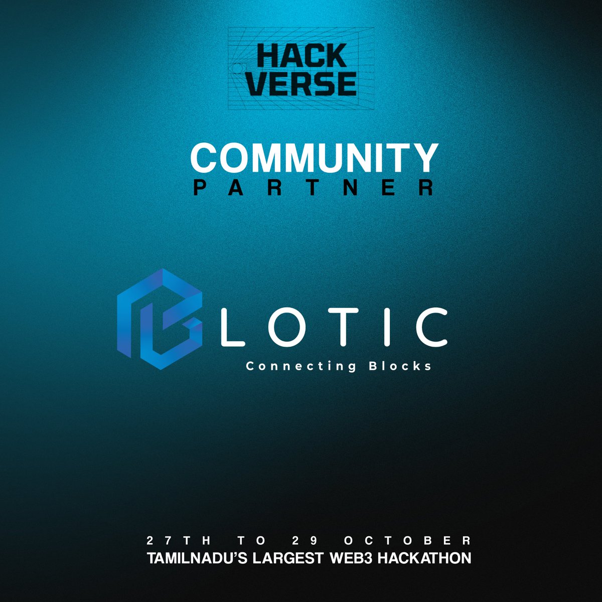 Blotic_web3's tweet photo. 📣 We are thrilled to announce our Partnership with @HackVerseIND 🤝

Join in One of India's Largest Web3 Hackathon - HackVerse 2.0 🇮🇳 

Powered by @DimoFinance 

🗓️ 27 - 29 October
📍 Hybrid ( Virtual or Chennai )
💰 ₹ 22,00,000 + Prize Pool 
👾 Beginner Friendly https://t.co/LO9NmN8KDx