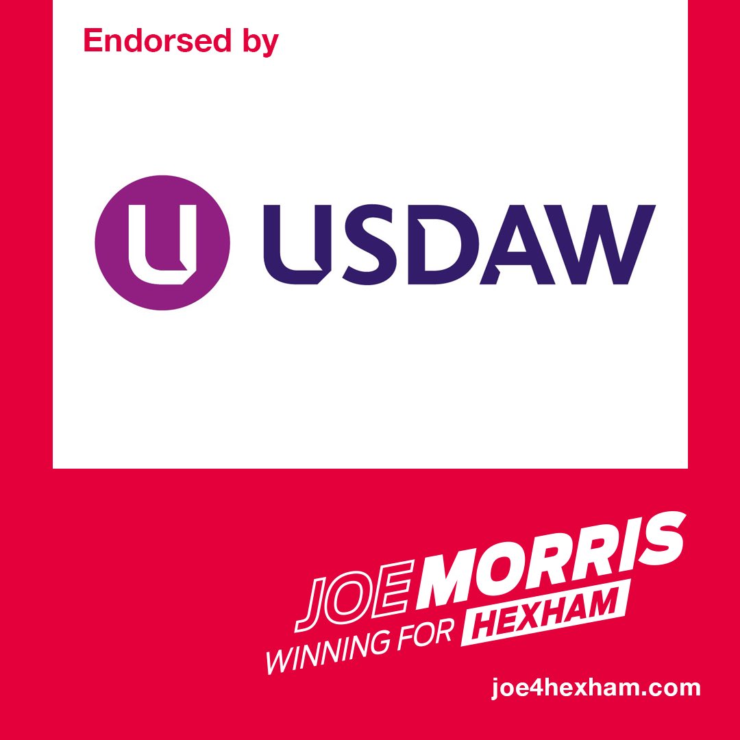 JoeMorrisMP's tweet photo. Delighted to be backed by USDAW. Like many people, I worked in retail at the Corbridge Co-Op when I was younger and I know the vital contribution retail workers make to our communities.

I’m looking forward to working with USDAW to reduce the violence faced by shop workers. https://t.co/0SgRNF0MwT