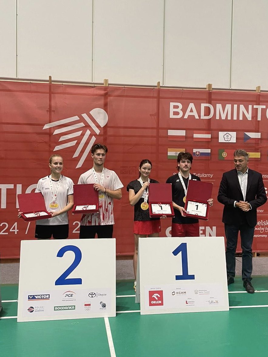 GOLD in the mixed doubles at the Polish Open <a href="/BadmintonEnglnd/">Badminton England</a> <a href="/MiltonKeynesBA/">Milton Keynes Badminton Academy</a> <a href="/uksport/">uksport.com</a> <a href="/BucksSportsAid/">Bucks SportsAid</a>