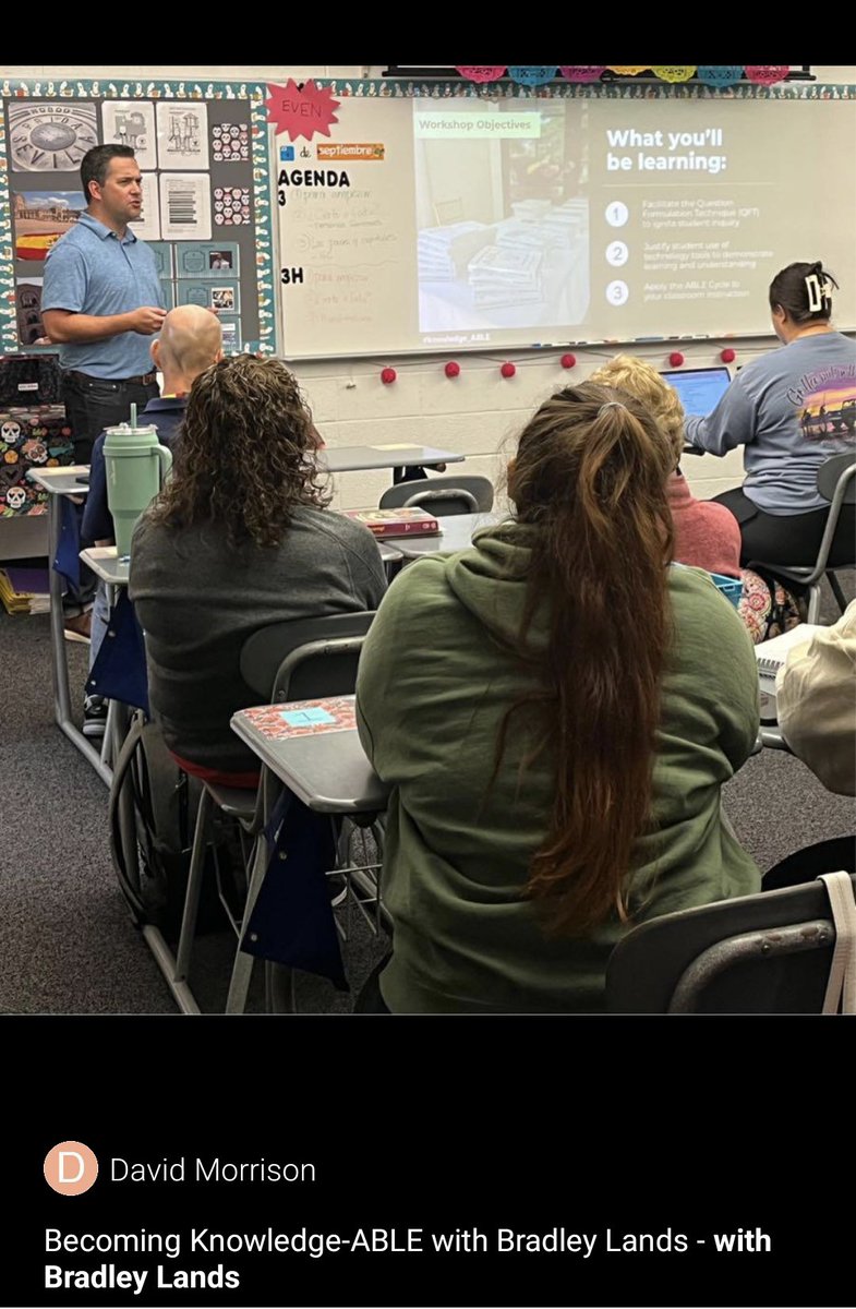 MrLands's tweet image. Had a great time presenting four different sessions on topics from my book #Knowledge_ABLE at the @SmyrnaSchools PD Event on Friday. So fun to connect with other passionate educators from my home state!