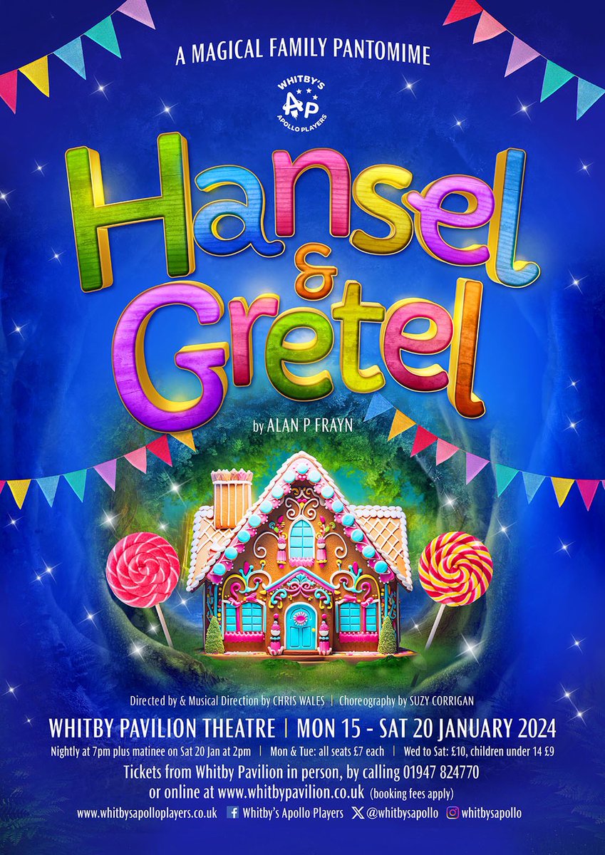 Who’s ready for our January 2024 panto? 

Hansel &amp; Gretel <a href="/Whitbypavilion/">Whitby Pavilion</a> 15-20 Jan 2024. 

#whitby #theatre #panto 

<a href="/gazetteinwhitby/">Whitby Gazette</a> <a href="/VisitWhitby/">Visit Whitby</a>