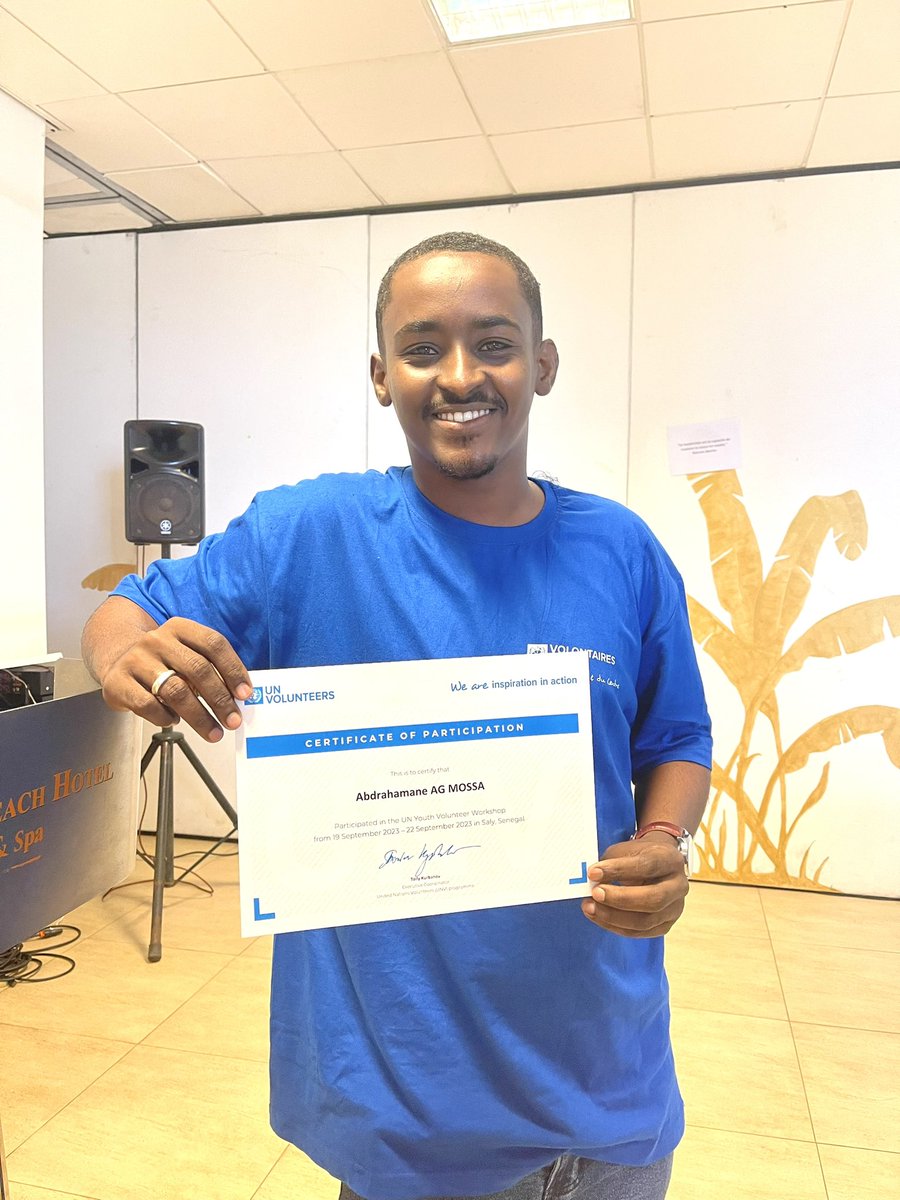 abdrahamane_ag's tweet photo. Participation à l’atelier d’intégration des VNU WCARO 🇺🇳 à Saly du 19 au 22 Sept. J’suis fier d’avoir  représenté mon pays 🇲🇱 et la vision de l’UNICEF Mali aux côtés des autres collègues. Cette formation a été une belle opportunité d’apprentissage
#NousSommesLInspirationEnAction https://t.co/Od5UfFUnWQ