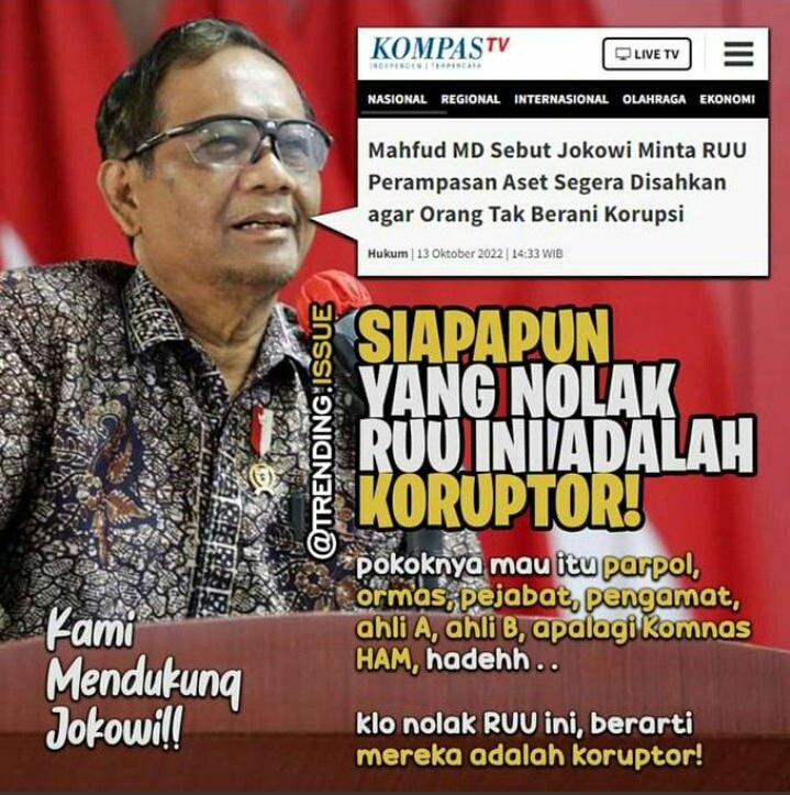 Tidak ada yg bisa diharapkan dari partai mapan di senayan, uu perampasan aset korupsi menghilang, mereka semua diam, melanggengkan perilaku korup. 
Anak muda harus bergerak <a href="/kaesangp/">“kak” Kaesang</a> jangan dimanfaatkan tapi harus memanfaatkan partai menggapai cita2 <a href="/jokowi/">Joko Widodo</a> implementasi Pancasila