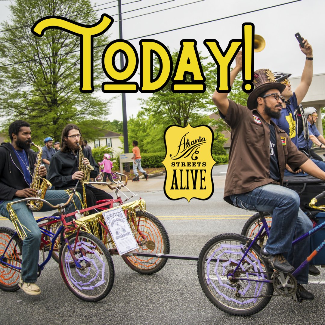 Today is the day! Join us on Peachtree Street between Mitchell Street downtown and 15th St in Midtown from 1- 5 PM.  <a href="/atldot/">Atlanta Department of Transportation</a> <a href="/letspropelatl/">Propel ATL</a>