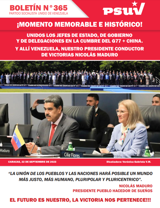 DESCARGUE | 

Edición N° 365 del Boletín Informativo del PSUV goo.su/ITImyWi

<a href="/NicolasMaduro/">Nicolás Maduro</a> 
<a href="/dcabellor/">Diosdado Cabello R</a> 
<a href="/FidelVasquzPSUV/">FIDEL E. VASQUEZ I.</a>