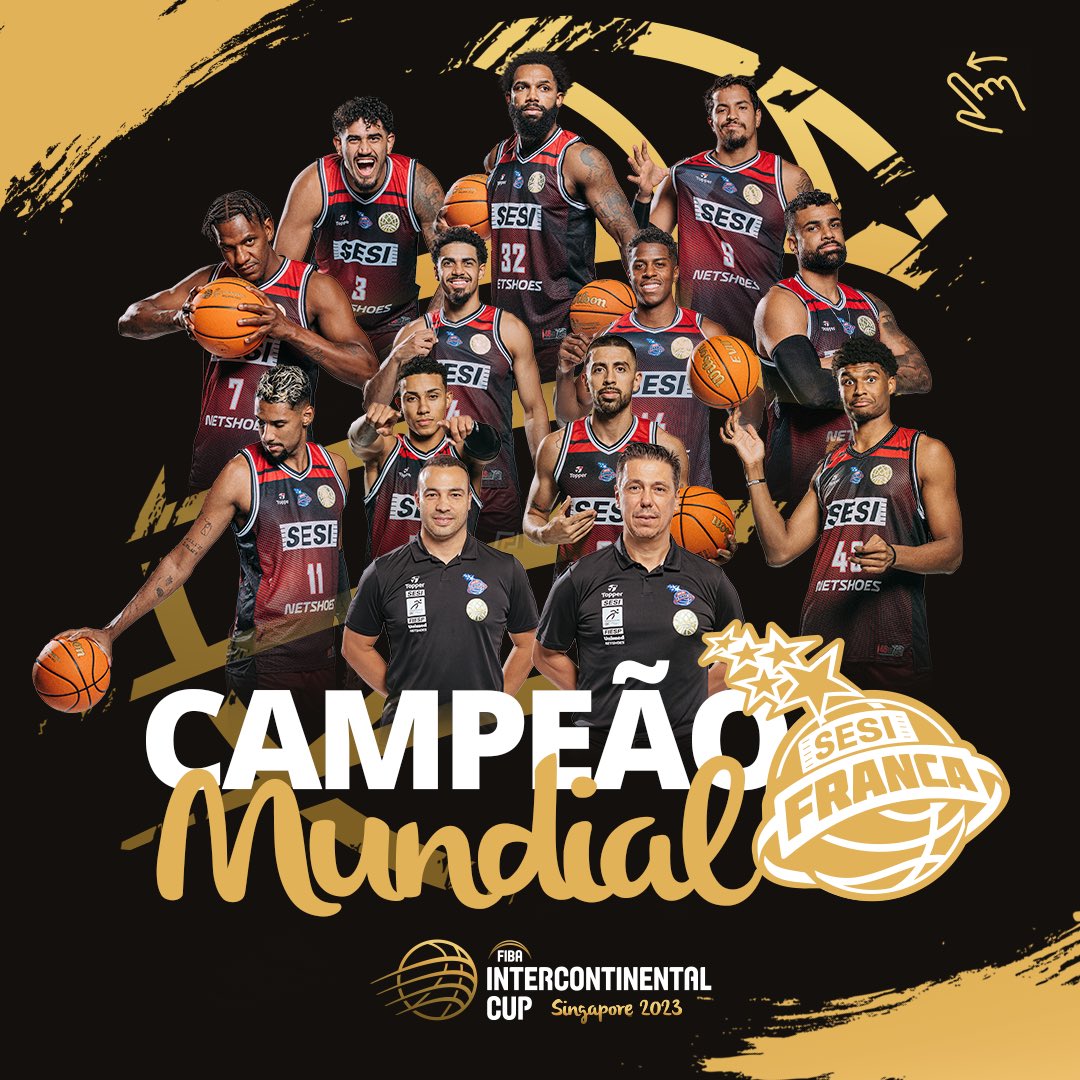 Notícias  Sorteio do Mundial de Clubes da FIBA com o SESI Franca será  nesta terça, em Cingapura