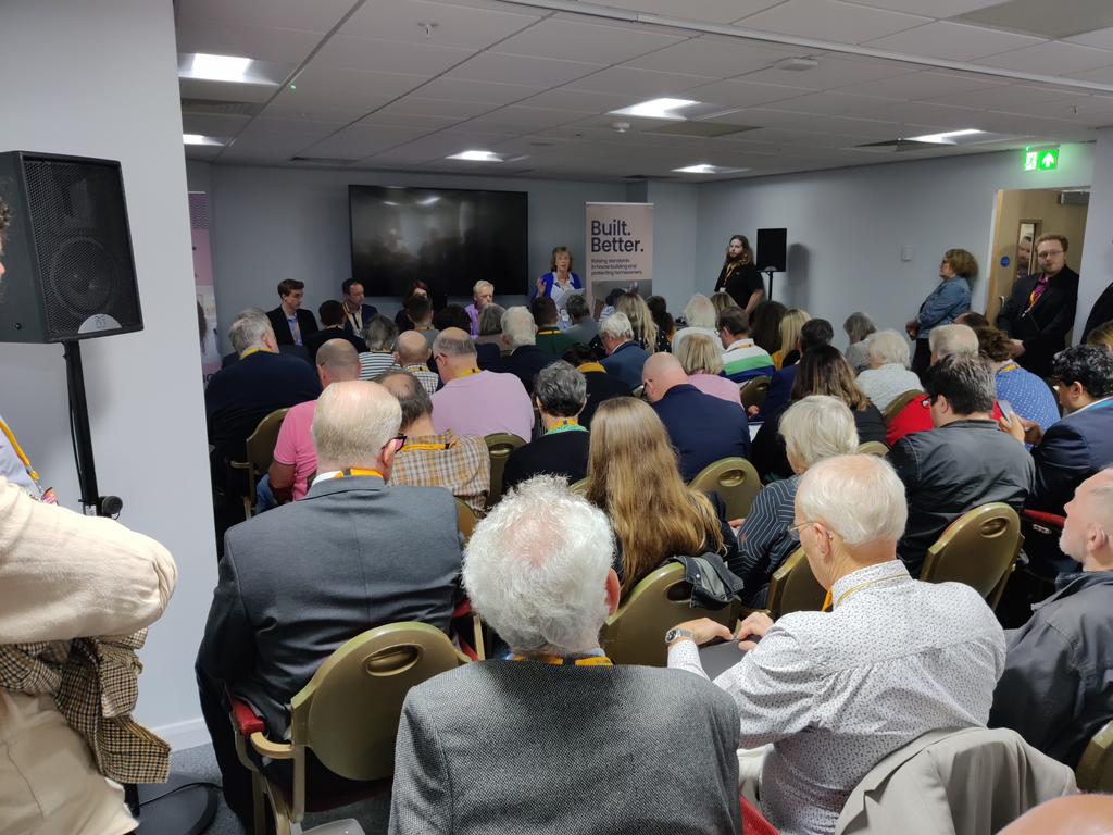 DonJWhyte's tweet image. Great to be at packed #NHBC  Delivering Net Zero Homes fringe event at #LibDemConference
