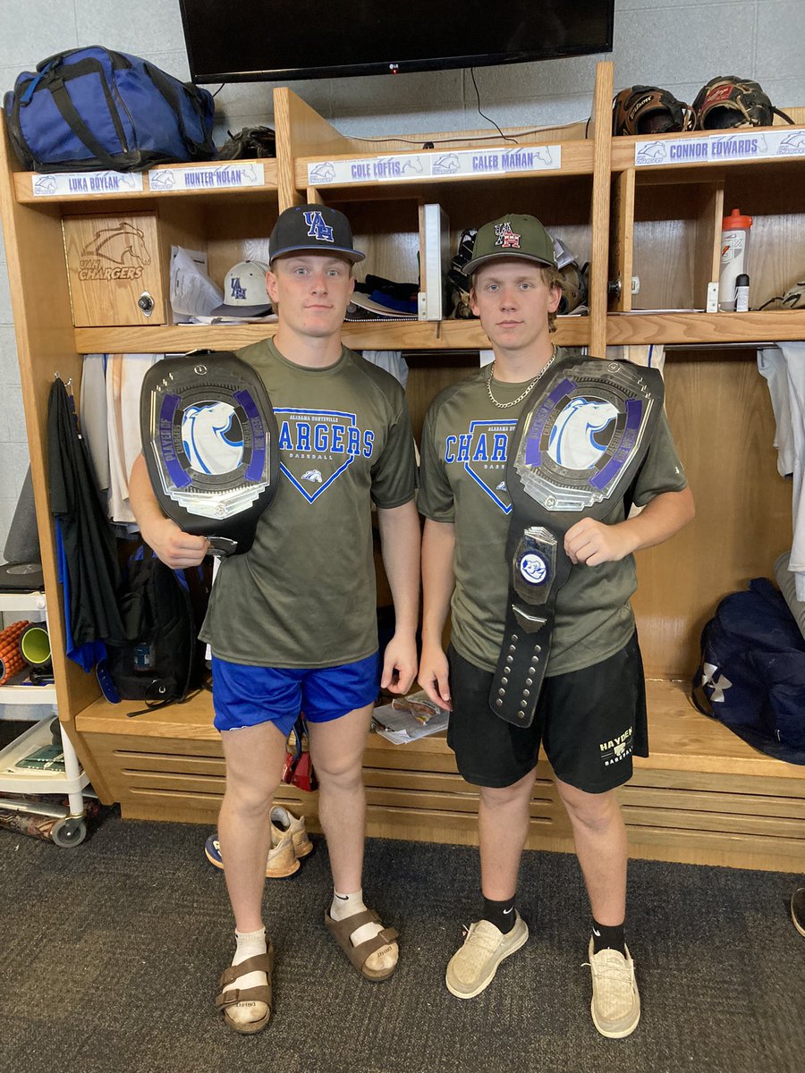 UAH Baseball (@uah_bsb) on Twitter photo Great first week of TEAM practice! Congratulations to our position player and pitcher of the week!
Position player of the week:
Caleb Mahan <a href="/CalebMahan3/">Caleb Mahan</a>
3 hits, 63% QUABs
Pitcher of the week:
Cole Loftis <a href="/ColeLoftis2/">Cole Loftis</a>
2.1 inn, 0 ER, 3 K, 0 BB Great first week of TEAM practice! Congratulations to our position player and pitcher of the week!
Position player of the week:
Caleb Mahan <a href="/CalebMahan3/">Caleb Mahan</a>
3 hits, 63% QUABs
Pitcher of the week:
Cole Loftis <a href="/ColeLoftis2/">Cole Loftis</a>
2.1 inn, 0 ER, 3 K, 0 BB