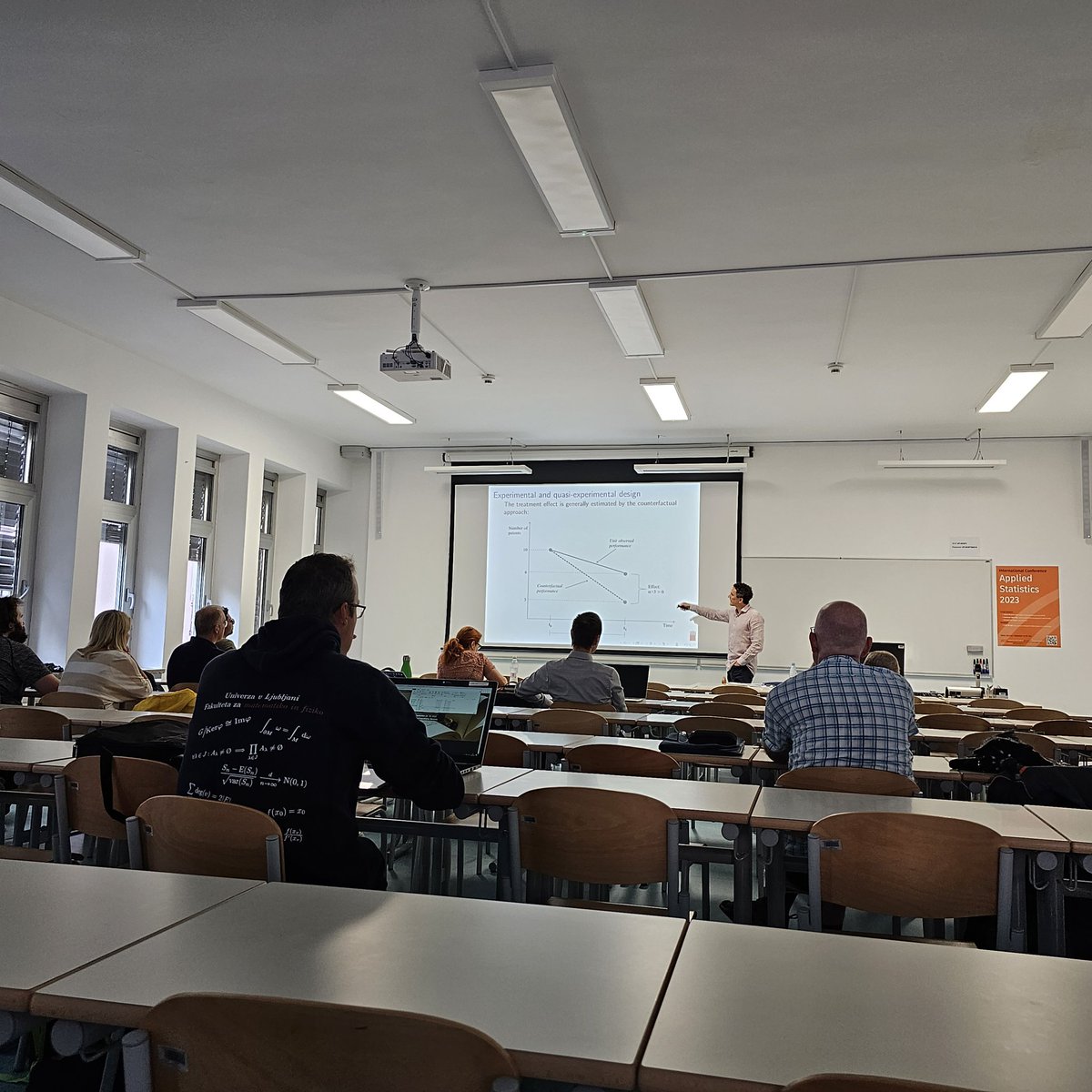 ApplStatConf's tweet photo. Applied statistics 2023 has just started with workshop on micro-econometric techniques for program evaluation in the social sciences taught by Anže Burger (@FDVLjubljana). #AppliedStatistics https://t.co/qo8lTFSvtb