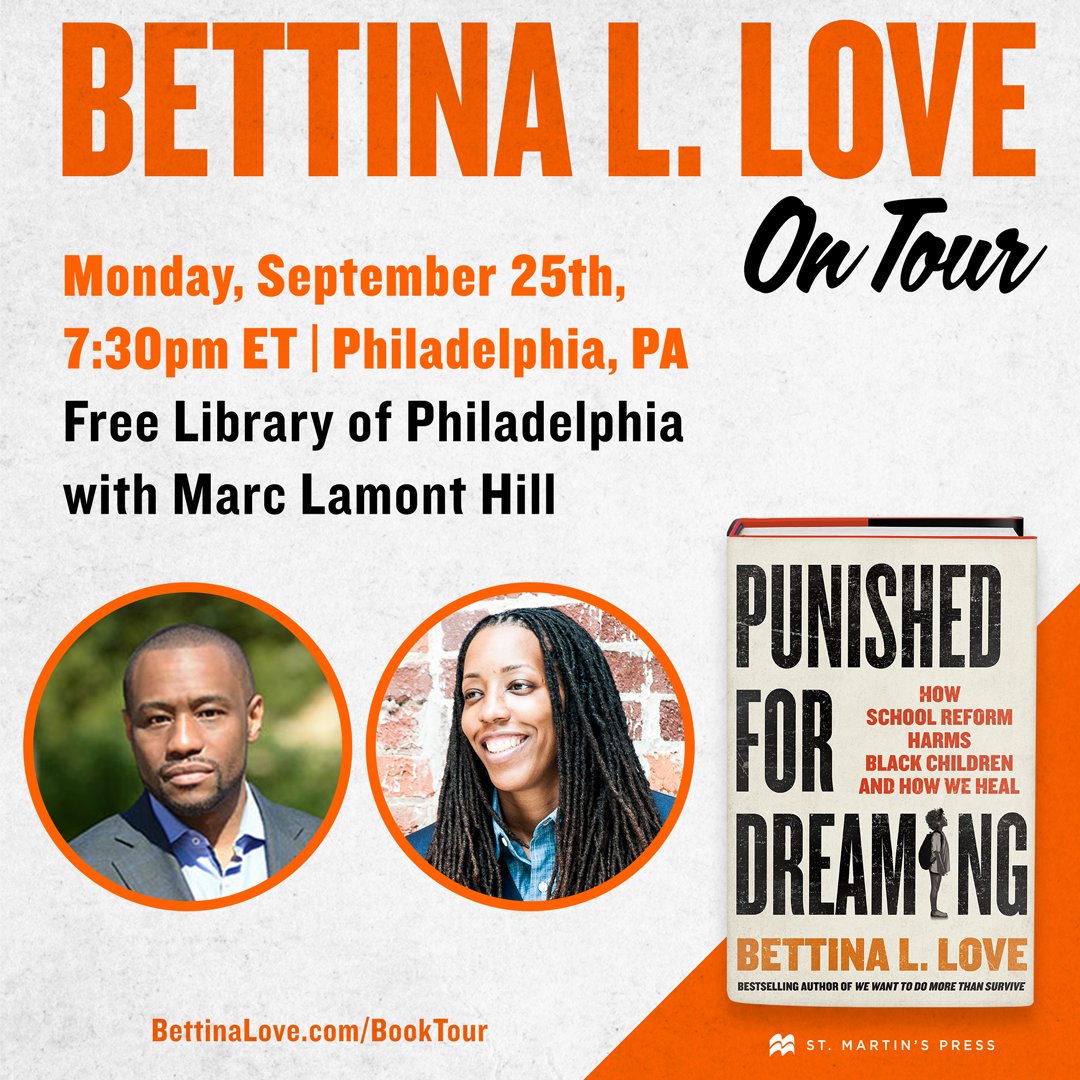 Future and current educators I am coming to Philadelphia and would love to build with you. Hope to see yall 9/25. We outside! #punishedfordreaming #abolitionistteaching 
@PennGSE @DrexelUniv  @TempleCollege @JeffersonUniv @LaSalleUniv  @SJUHawks