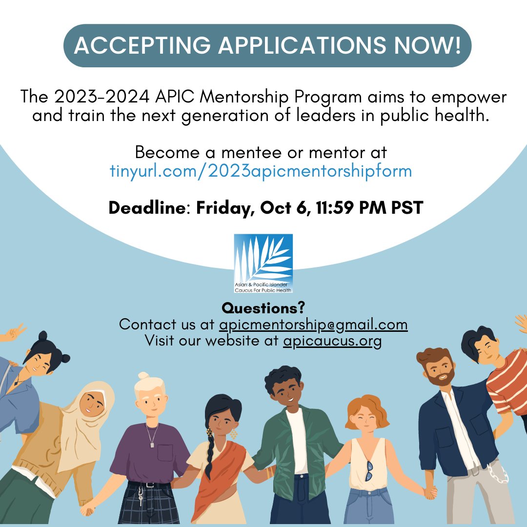 REMINDER: Don't forget to fill out your APIC mentorship application by Oct 6th! Check it  out  here: forms.gle/aXyP1unzMuhahJ…