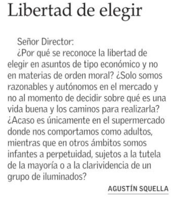 Totalmente de acuerdo con Agustín: