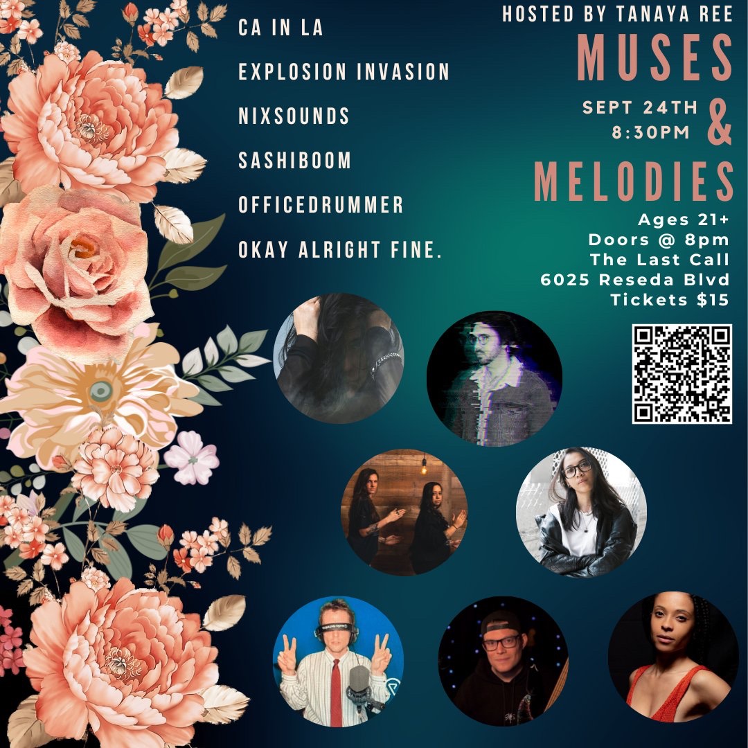 cainlatwitch's tweet photo. IT'S SHOW DAY! 

We'll be sharing the stage with Explosion Invasion, NixSounds, okay alright fine. @thesashiboom @OfficeDrummer and host, @TanayaRee  

Come out and support us at The Last Call or tune in tonight at 8:30pm live on https://t.co/aoII3luZBa

Tix: https://t.co/7kMGLFmIaW