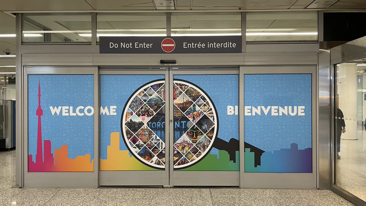 Canada: land of contradictions. 

Where the airport signs both welcome you and urge you not to enter all at the same time. 😂