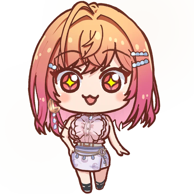 莉々華しゃちょう様使って頂き光栄です。。。表情差分まだあるので何かの際にお使いください #ririkart 