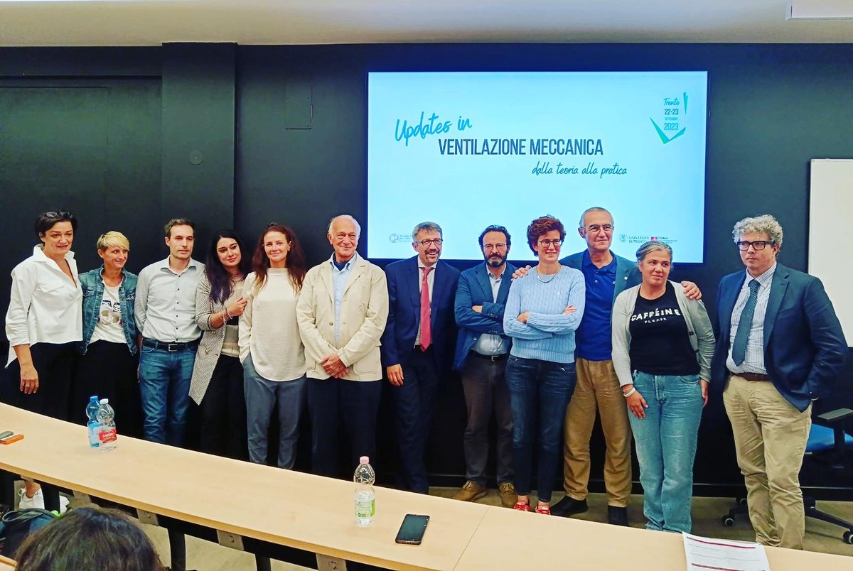 Francesca Collino (@fracollino) on Twitter photo Updates in Mechanical Ventilation in Trento! Two days of updates, physiology refresh, new friends and great food.
Honored to have been part of this faculty.
#mechanicalventilation #icu #physiology #unitrento #becurious
<a href="/UniTrento/">Università di Trento</a> <a href="/SilviaDeRosa11/">Silvia De Rosa</a> <a href="/KatiaDonadello/">Katia Donadello</a> <a href="/GicoBellani/">Giacomo Bellani</a> Updates in Mechanical Ventilation in Trento! Two days of updates, physiology refresh, new friends and great food.
Honored to have been part of this faculty.
#mechanicalventilation #icu #physiology #unitrento #becurious
<a href="/UniTrento/">Università di Trento</a> <a href="/SilviaDeRosa11/">Silvia De Rosa</a> <a href="/KatiaDonadello/">Katia Donadello</a> <a href="/GicoBellani/">Giacomo Bellani</a>