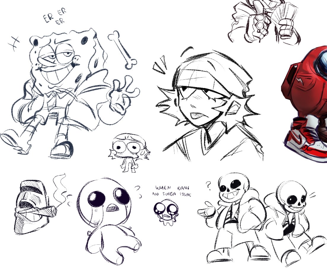 Some ugly doodles from magma lmao 🧑‍🦯 