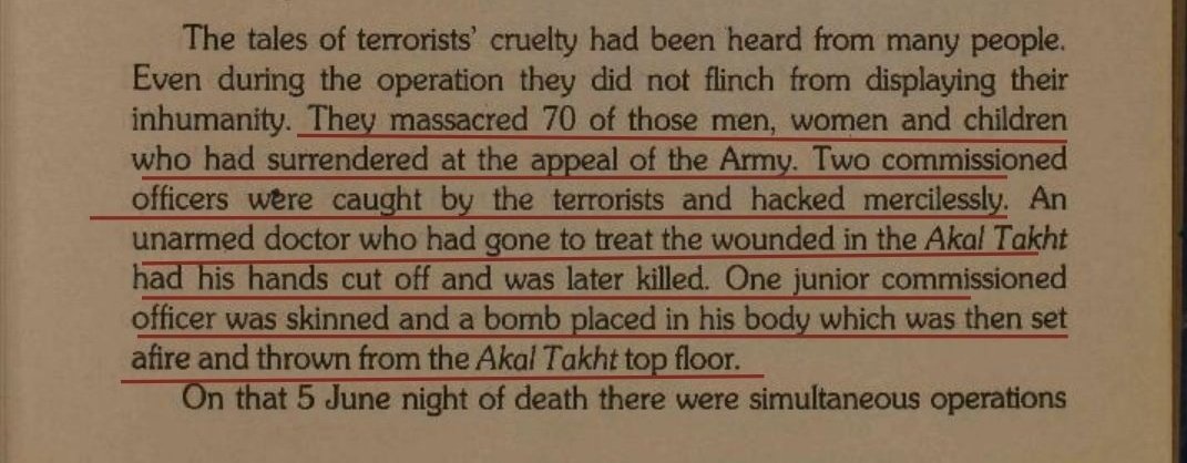 You are WRONG. 

After cutting electricity and water supplies, the Indian Army gave Khalistani teπrorists not one but SEVERAL chances to SURRENDER. 

But they didn't; in fact,  from the same Akal Takht top floor, two commissioned officers were hacked and thπown with bmbs placed