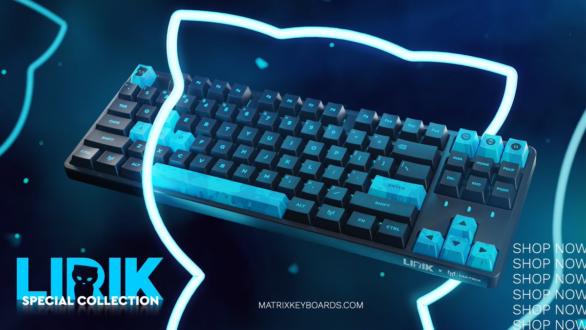 MatrixKeyboards's tweet image. 24-Hour Countdown! 🚨🕒

The LIRIK Bundle drops tomorrow 9/25!💎 

Don&apos;t miss out on this drop! Featuring: TKL Keyboard, XXL Mousepad, coiled cable, and blue rubberized gaming keycaps.

Check it Out Now: bit.ly/3PLN3ds
#keyboard #gaming #MatrixPartner #gamingsetup #LIRIK