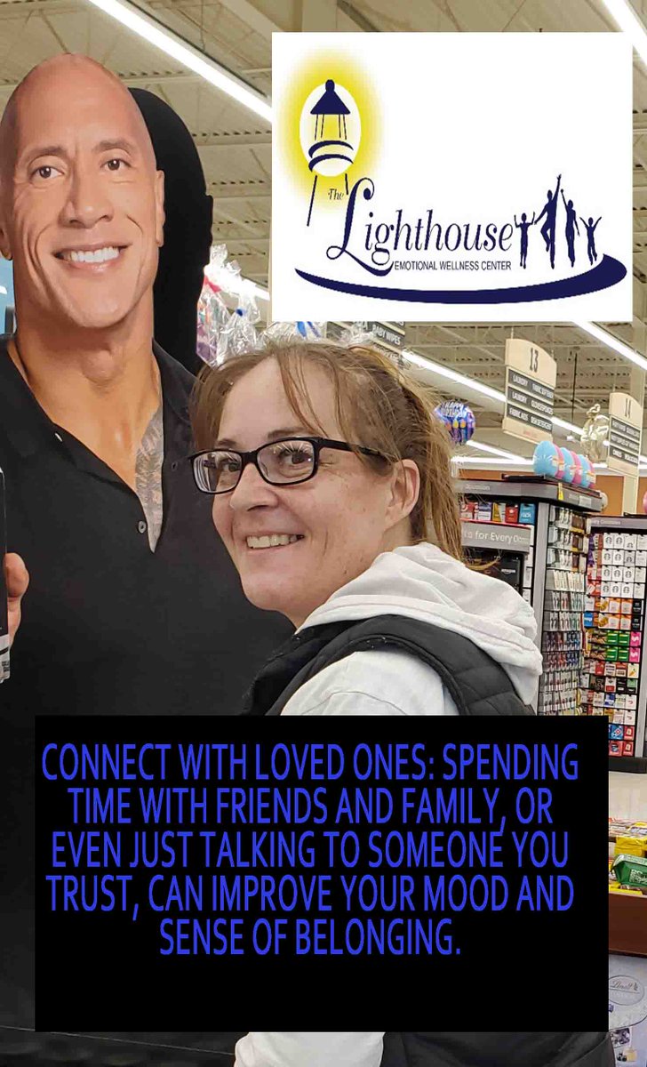 LighthouseCntr's tweet photo. Connect with Loved Ones: Spending time with friends and family, or even just talking to someone you trust, can improve your mood and sense of belonging.
#lighthouse #wellness #counseling #therapy #laughatself #mentalhealth #connect #love https://t.co/cMFlHmpGkb