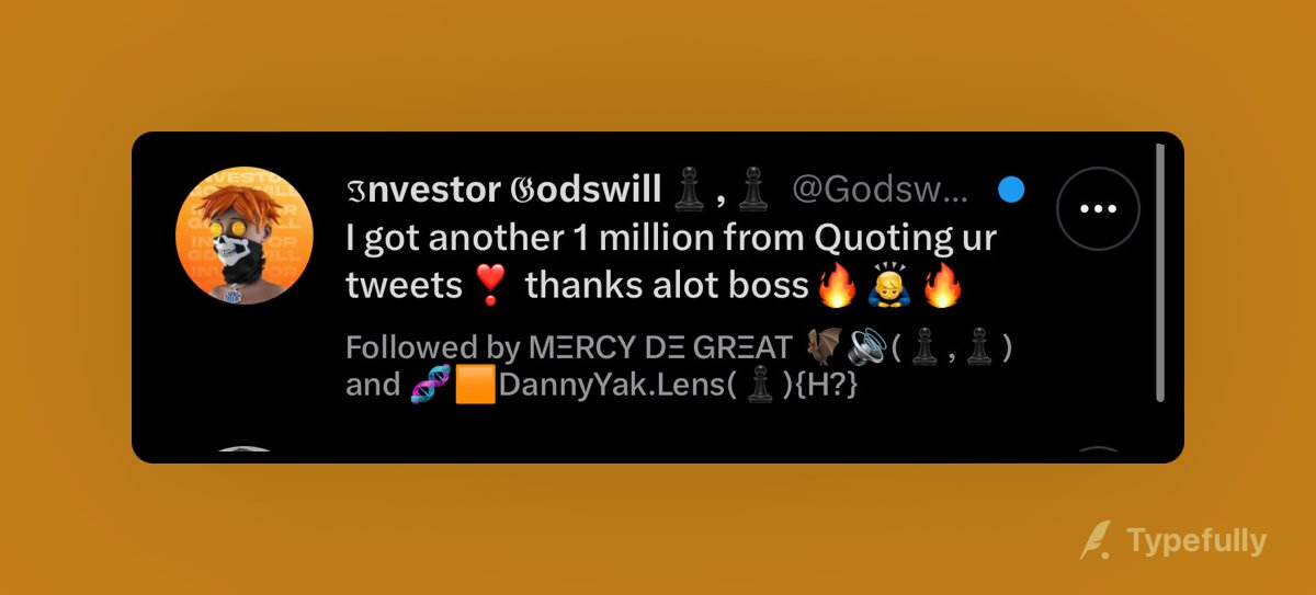 NDIDI_GRAM's tweet photo. Do You Want To Gain $1M++ @tipcoineth Points ??

Then
Quote This Post
Like &amp; RT
Follow Me @NDIDI_GRAM https://t.co/Wa6I8ecW5l