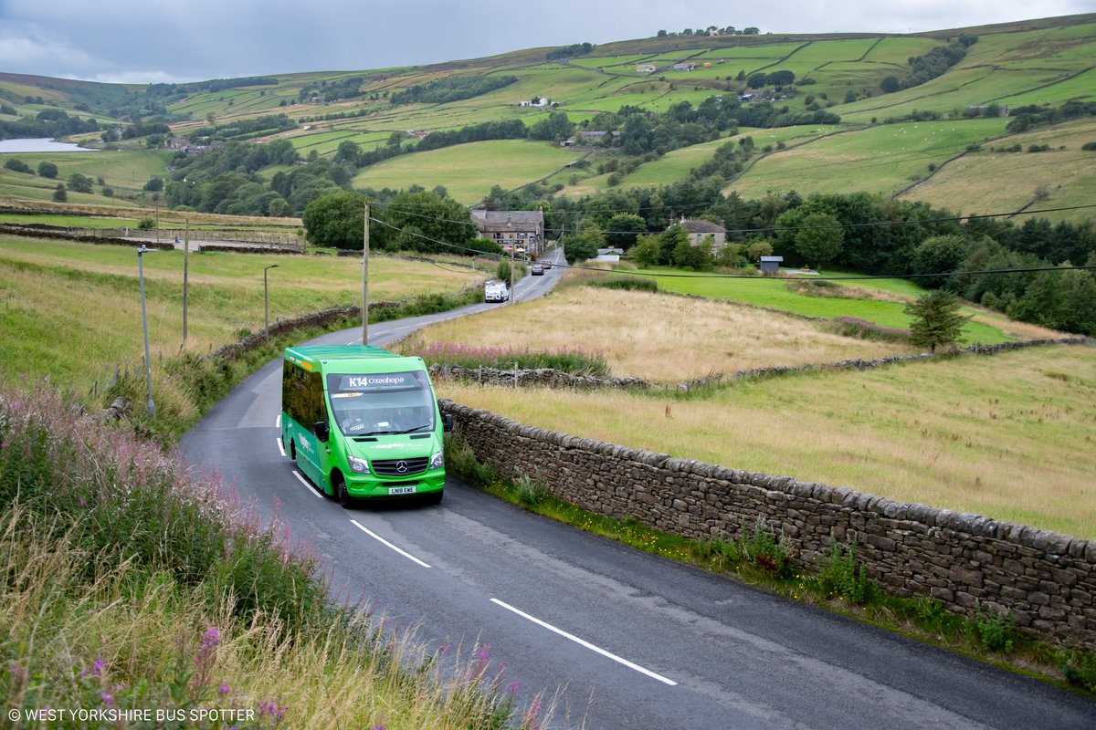Transdev Keighley Mellor Strata 53 (LN18 EWE) is seen here approaching Stanbury on a K14 earlier this year. It is certainly one of the most scenic and remote routes in West Yorkshire.