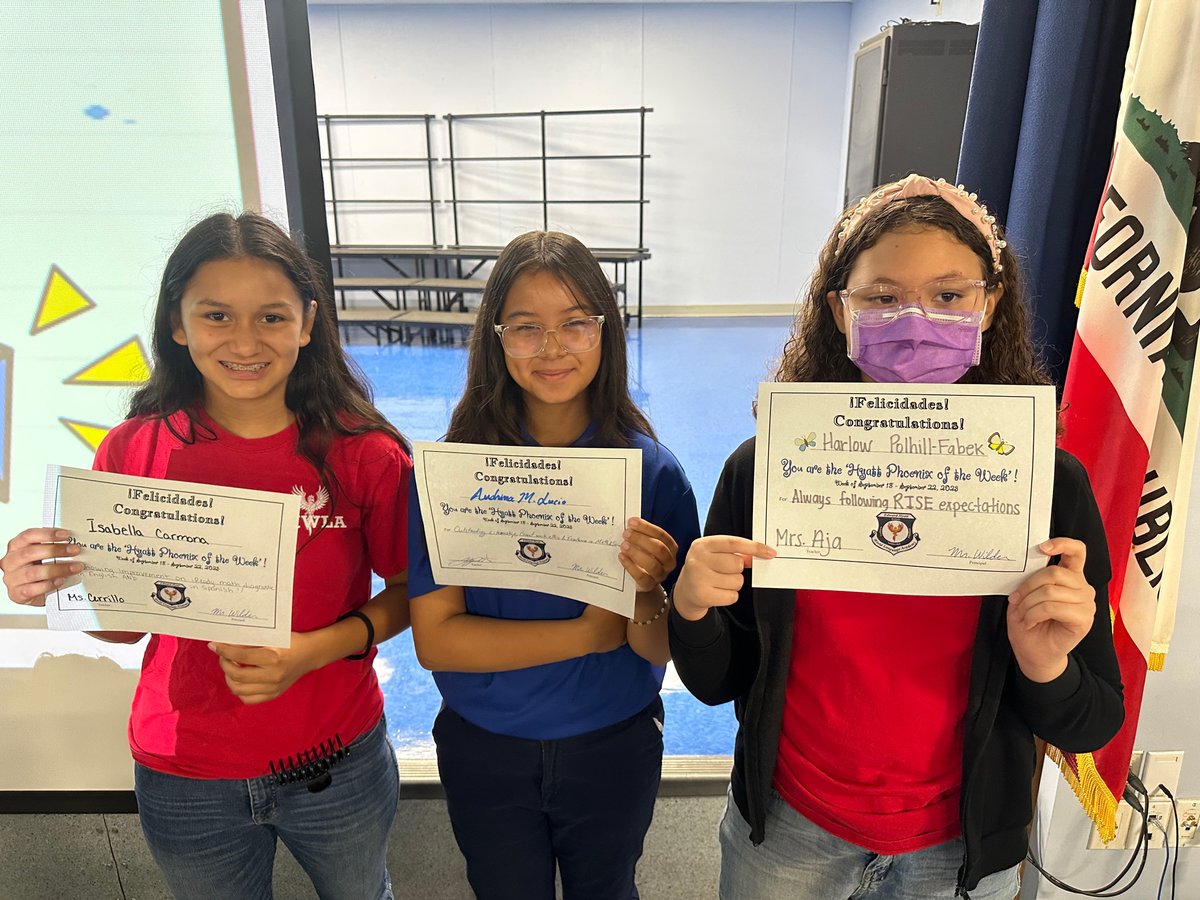 Phoenixes of the week were recognized at our Pep Assembly on Friday, Sept. 22nd! ¡Si se puede!