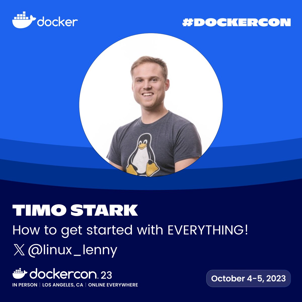 linux_lenny's tweet image. I am extradite to share that I will be speaking at #dockercon23. I this hallway track I will share my story with you. From a Docker-Newby to Captain in 6 years 😀 looking forward to it!