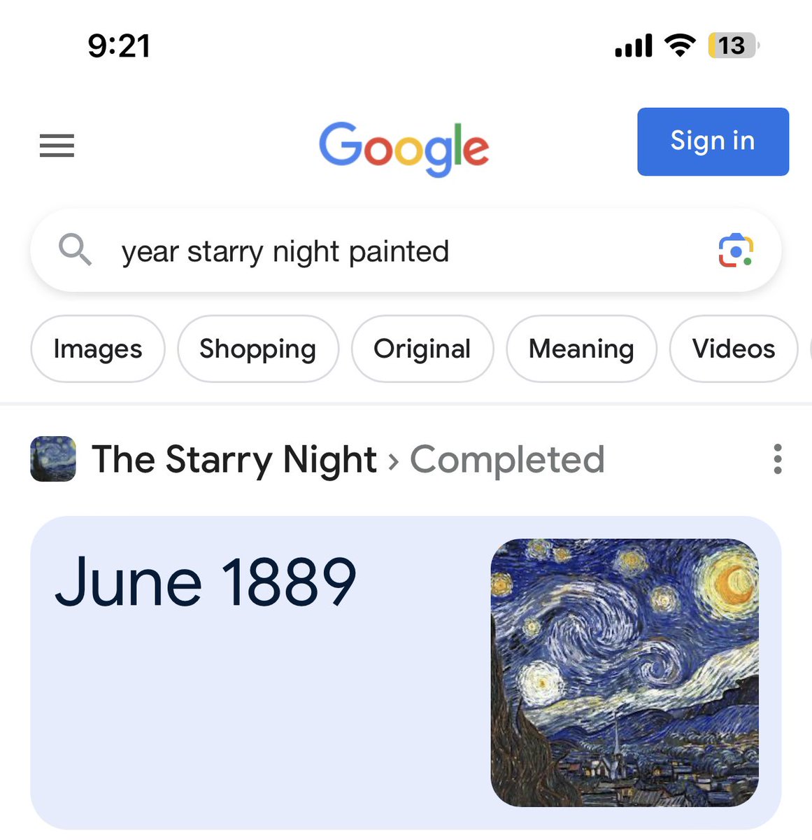 The fact that Nintendo was founded the same year that Vincent Van Gogh painted Starry Night absolutely DESTROYS my perception of time