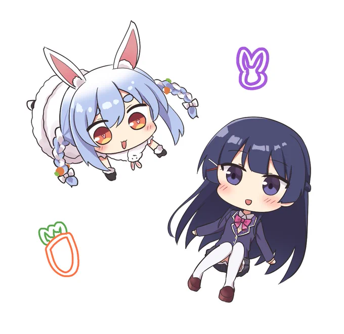 うさぎとうさぎ#みとあーと #ぺこらーと 