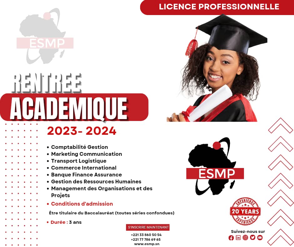 esmp_com's tweet photo. RENTREE ACADEMIQUE 2023 - 2024 📚✍️

L'Ecole Supérieure de Management de Projet - ESMP propose aux bacheliers et aux étudiants titulaires d'un DUT,  BTS, DTS, DEUG ou tout autre diplôme équivalent,  un programme de formation professionnelle par excellence de niveau BAC+3 https://t.co/pEbwf7upLZ