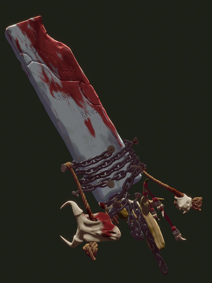 W1ngst0n's tweet image. #Swordtember2023 Day 24:
Barbarian Sword

#swordtember #gooengine #bnpr #b3d