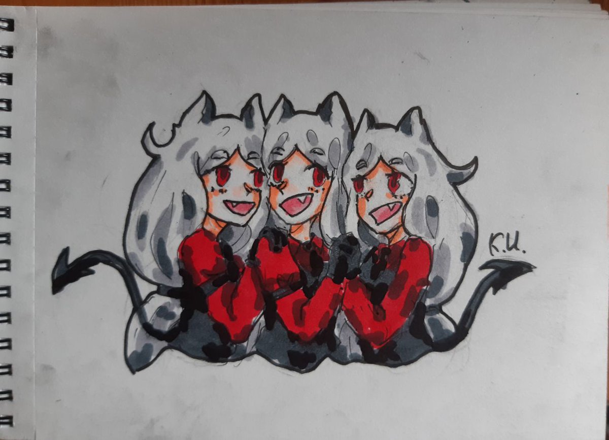 Kiruta_Ukumaki's tweet photo. Церберы ❤
#helltakercerberus #Helltaker #art https://t.co/TSjgnat5tC