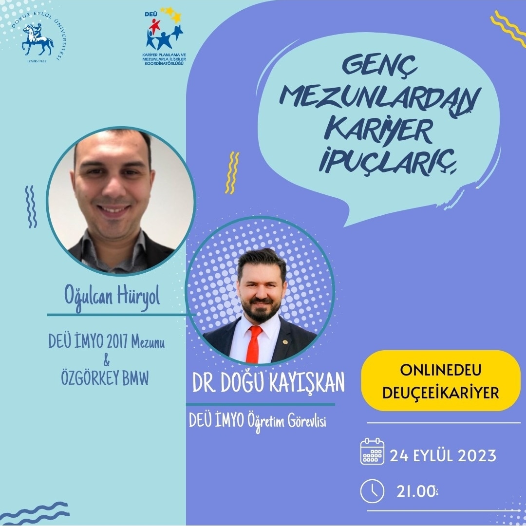 DEU_IzmirMYO's tweet photo. 📌 #imyo genç mezunlarımız, @universitemDEU @deu_kariyer ile ortaklaşa düzenlenen etkinliklerimize konuk olmaya devam ediyor.
@hotar_nukhet
@universitemDEU https://t.co/spFNWJtGYJ