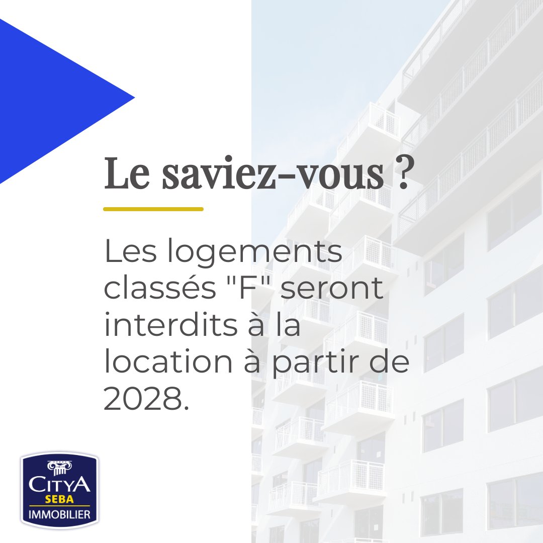 immo_seba's tweet photo. 🚨 Attention propriétaires ! Les logements classés "F" seront interdits à la location dès 2028. C'est le moment de planifier les travaux nécessaires pour améliorer la performance énergétique de votre bien 🛠️🏠 Besoin de conseils pour optimiser votre investissement ? (1/2) https://t.co/YTwh3rLNzp